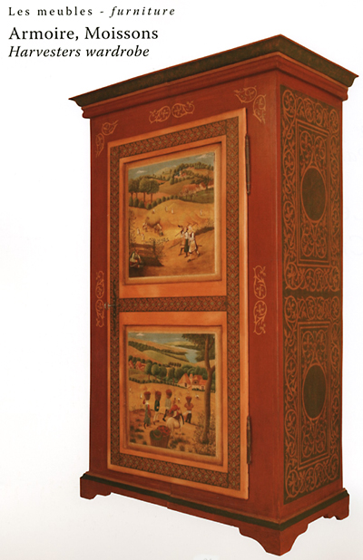 armoire alsacienne avec des peintures inspirés de bruegel