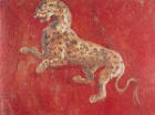 fresque romaine en rouge cinabre