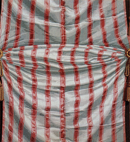 détail de draperie et passementerie, manufacture Dufour, musée papier peint de Rixheim